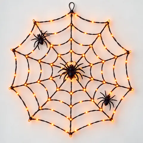 Spider web string lights